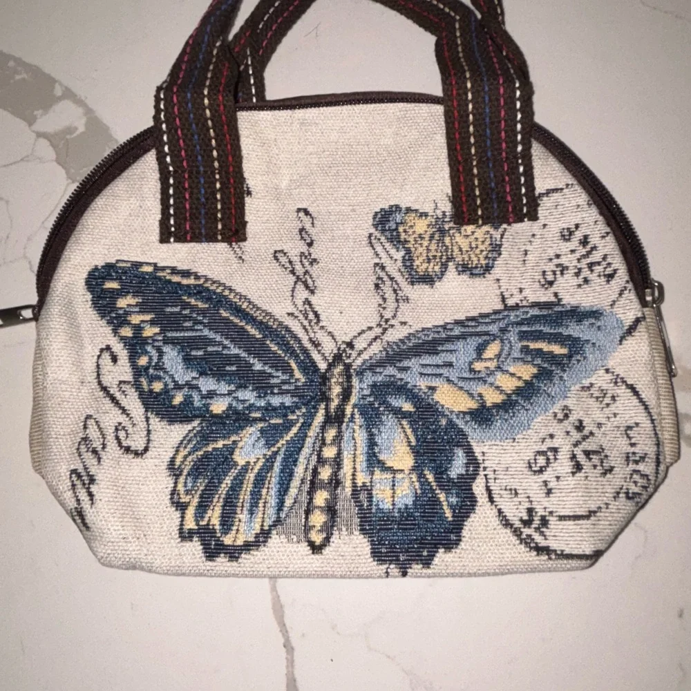 Canvas Butterfly Print Handbag ♥️ - Picture 1 of 3